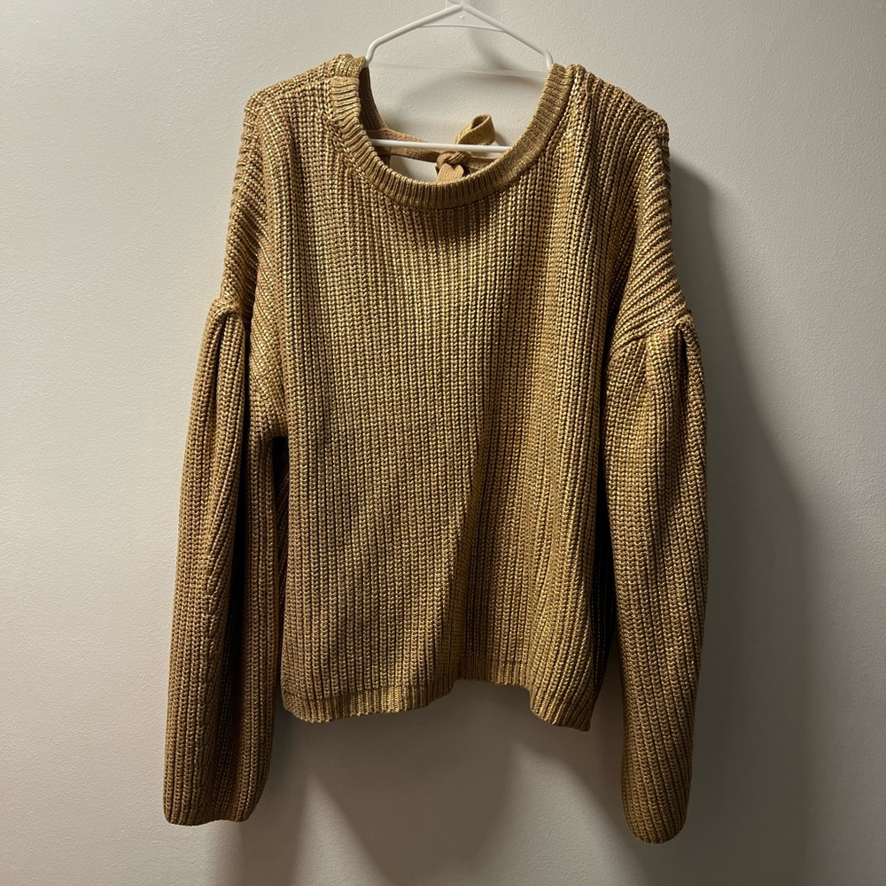 Kika Vargas x Target Women's Knit Sweater in Gold EUC